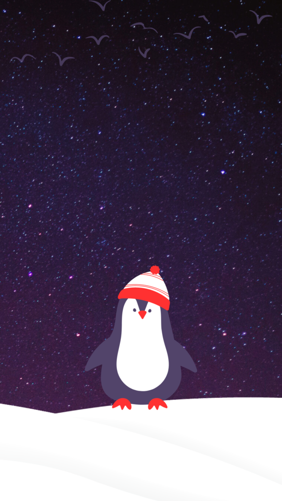 Blue White Christmas Minimal Fun Phone Wallpaper